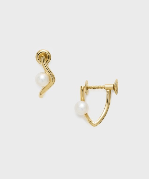 ノジェス(NOJESS) ゴールドパールイヤリング