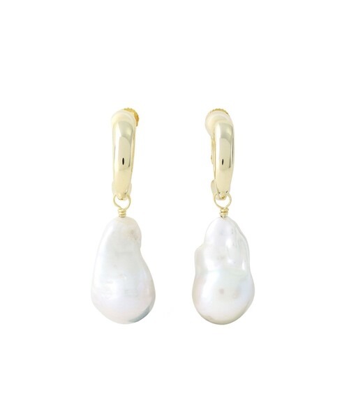 アナイ(ANAYI) 淡水バロックパールフープイヤリング