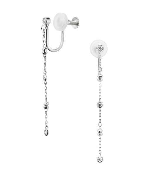 ヴァンドーム青山(Vendome Aoyama) プラチナ ダイヤモンド ロングイヤリング