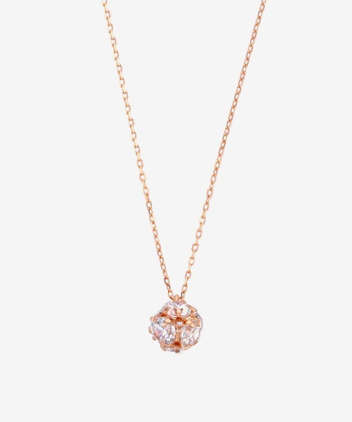 ブルーム(BLOOM) K10 ピンクゴールド キュービックジルコニア ネックレス