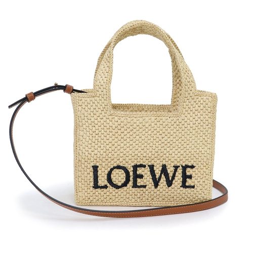 ロエベ(LOEWE) ロエベフォント トート ミニ ラフィア