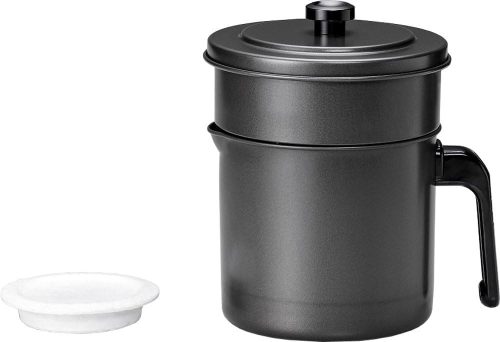 高木金属工業(Takagi Metal) フッ素コート 活性炭油ろ過ポットW 0.9L KWP-0.9