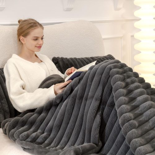 NERUS ふわとろストライプ毛布 HTC30