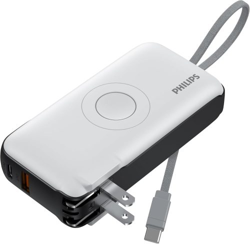 フィリップス(Philips) モバイルバッテリー コンセント一体型 10000mAh Apple Watch対応 DLP4350Q