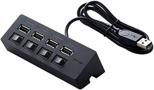 エレコム(ELECOM) 機能主義USBハブスイッチ付 ACアダプタ付 U2H-TZS428S