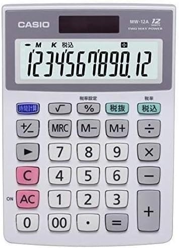 カシオ(CASIO) 卓上電卓 MW12AN