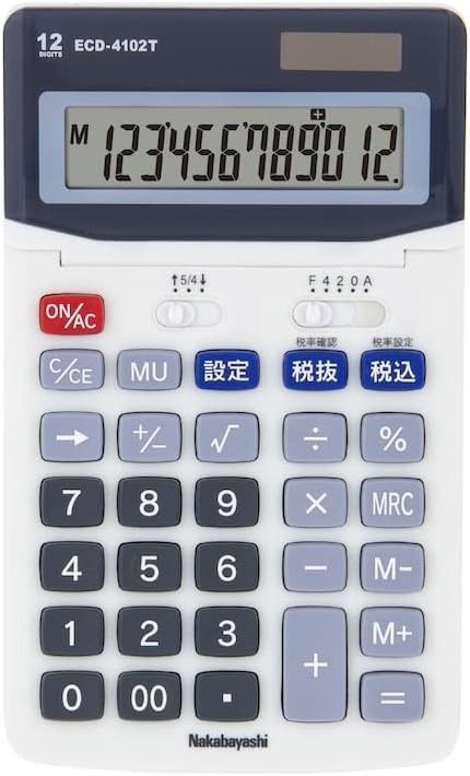 ナカバヤシ(Nakabayashi) 電卓デスクトップスタンダードM ECD-4102TLG