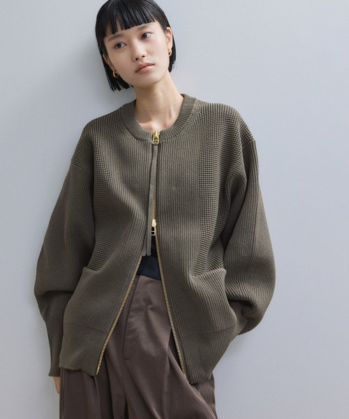 アダムエロペ(ADAM ET ROPE') ジップニットカーディガン