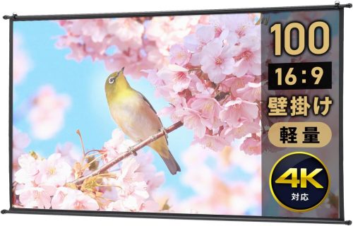 イーサプライ プロジェクタースクリーン 壁掛け・吊り下げ・掛け軸タイプ EEX-PSK3-100HDK