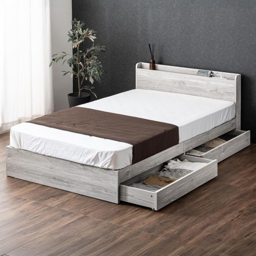 タンスのゲン 収納付きすのこベッド 73400030