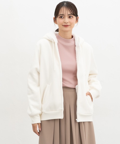 ハニーズ(Honeys) 裏ボアジップパーカー