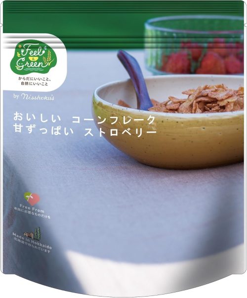 日食 Feel&Green おいしいコーンフレーク 甘ずっぱいストロベリー