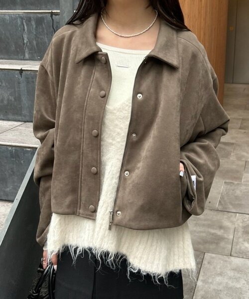 ミスティック(mystic) フェイクスウェードショートブルゾン