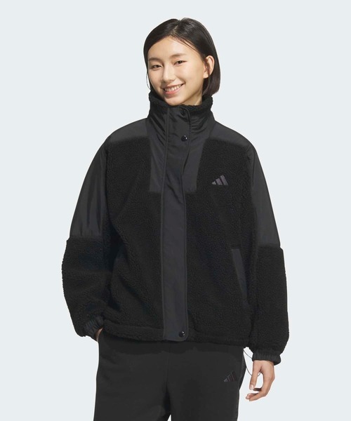 アディダス(adidas) ワーディング ルーズフィット ボア フルジップアップ ジャケット