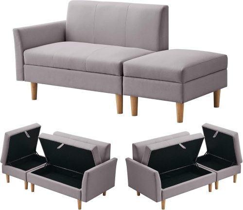 オーエスジェイ(OSJ) ソファ 2人掛け 収納付き WF304451GAA