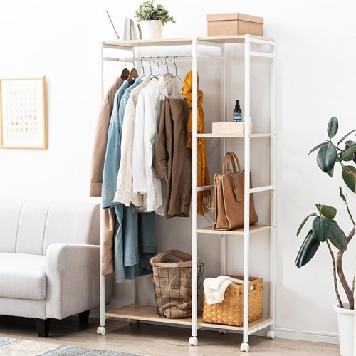 タンスのゲン キャスター付ハンガーラック 72600003