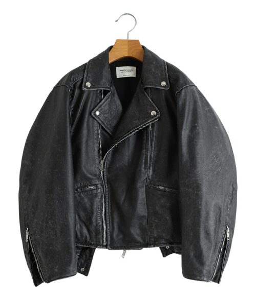 ビューティフルピープル (beautiful people) double-end stone wash leather jacket