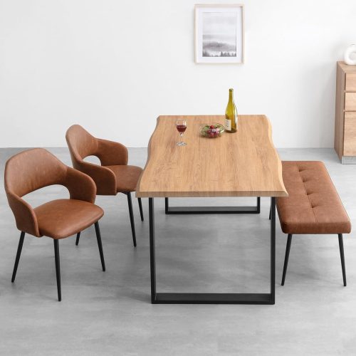 タンスのゲン ヴィンテージモダン ダイニングテーブル4点セット 72610002