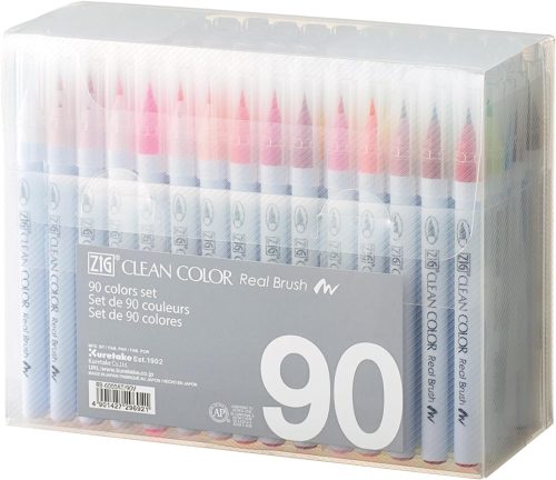 呉竹(Kuretake) ZIG クリーンカラーリアルブラッシュ 90色セット