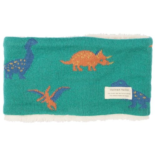 アカチャンホンポ ネックウォーマー 恐竜柄 グリーン