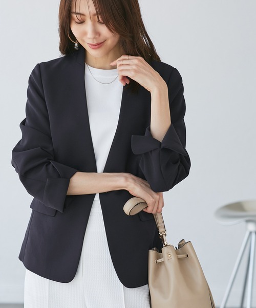 ロペピクニック(ROPE' PICNIC) 花粉ガード 360°ウルトラストレッチ ノーラペルジャケット