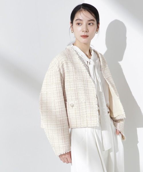 ナノ・ユニバース(NANO universe) ツィードポケットショートジャケット