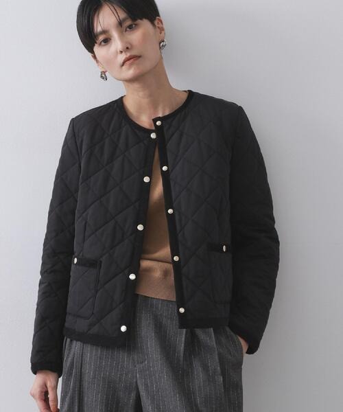 オペークドットクリップ(OPAQUE.CLIP) 撥水キルティングノーカラージャケット