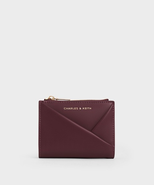 チャールズアンドキース(CHARLES & KEITH) Midori ミドリ ジオメトリックトップジップウォレット