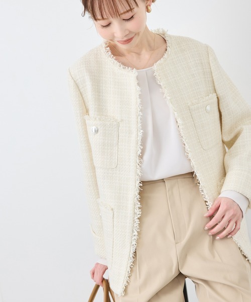 ロペピクニック(ROPE' PICNIC) セレモニー・通勤対応 ツイードジャケット