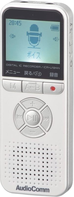 オーム電機(OHM) AudioComm デジタルICレコーダー 4GB ICR-U134N 03-1908