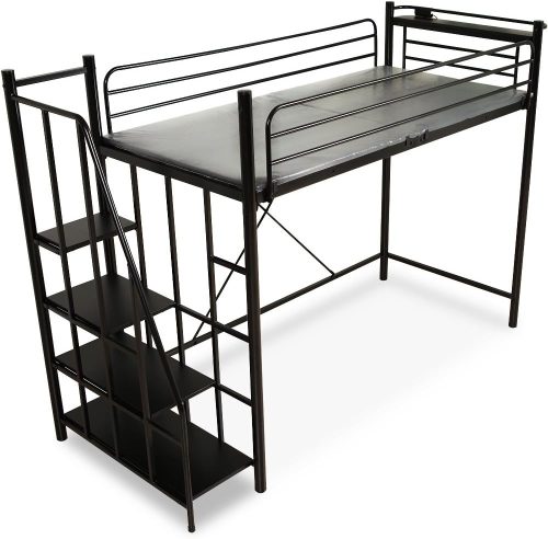 ロウヤ(LOWYA) ロフトベッド コンセント付宮棚 上り下りラクラク階段付き F901_G1175_S020