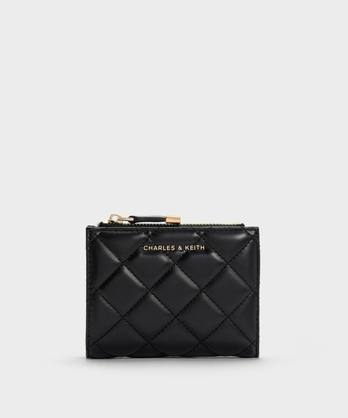 チャールズアンドキース(CHARLES & KEITH) Alva アルヴァ キルティングトップジップ スモールウォレット