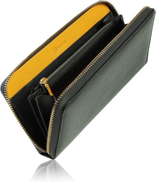 ムラ(MURA) ソフトシュリンクレザー バイカラー ラウンドファスナー 長財布