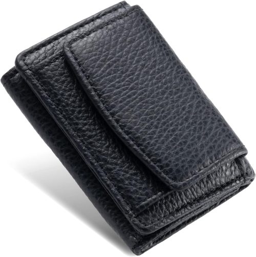 ムラ(MURA) イタリア製シュリンクレザー スキミング防止機能付き ミニ財布 三つ折り財布