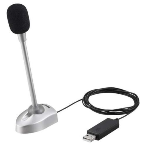 バッファロー(BUFFALO) マイクロフォン 小型スタンドタイプ USB接続 BSHSMUM110SV