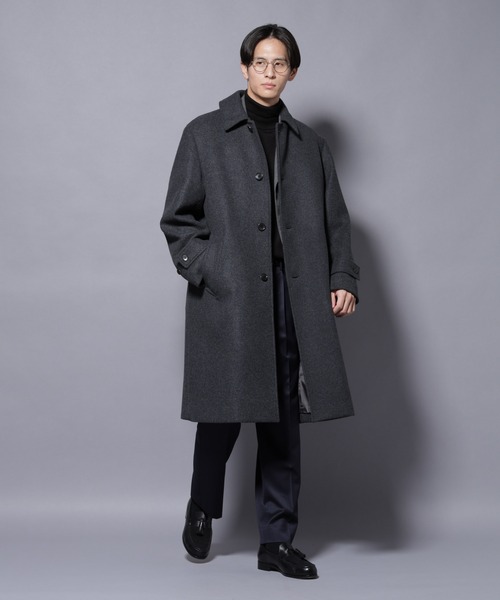 ナノ・ユニバース(nano・universe) ウールカシミヤメルトンシングルコート