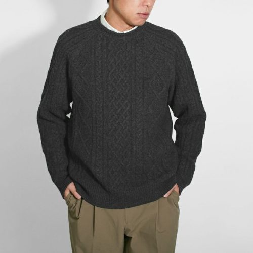 プロディガル(PRODIGAL) ウール100％メンズアラン柄プルオーバー