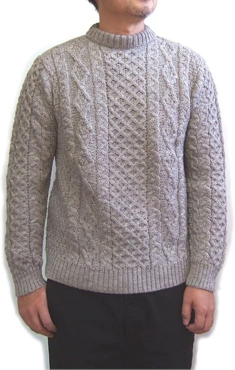 ケリーウーレンミールズ(KERRY WOOLLEN MILLS) アランケーブル クルーネック セーター