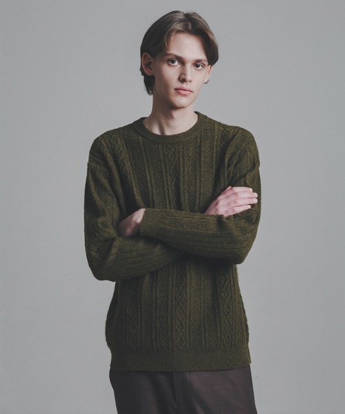 アバハウス(ABAHOUSE) シャギーアラン メランジ ニット