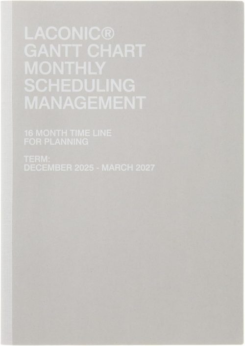ラコニック(LACONIC) 仕事計画 DIARY2026 Pre.12 A4 ガントチャート・マンスリー LGAD05