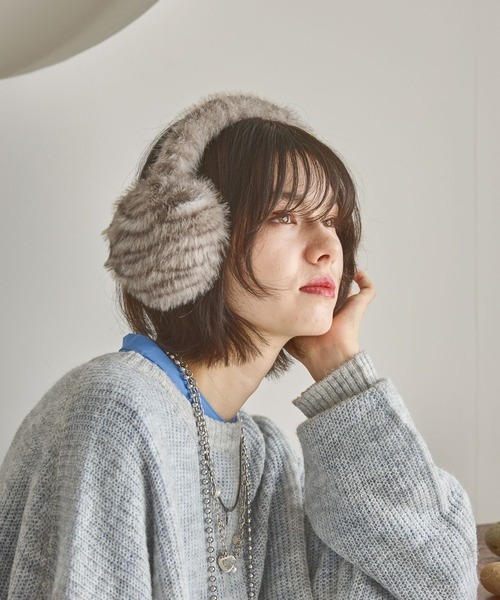 ニコアンド(niko and...) オリジナルアニマルフェイクファーイヤーマフ