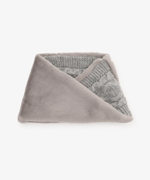 アフタヌーンティー(Afternoon Tea) ケーブルニットフェイクファースヌード