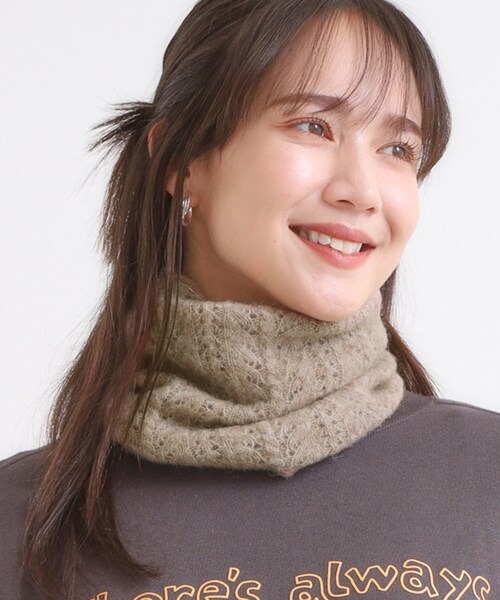 シューラルー(SHOO・LA・RUE) ベビーアルパカ混ケーブルスヌード