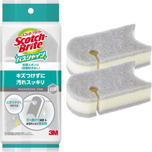 スリーエム(3M) スコッチ・ブライト バスシャイン 抗菌スポンジ 研磨粒子なし BM-22K