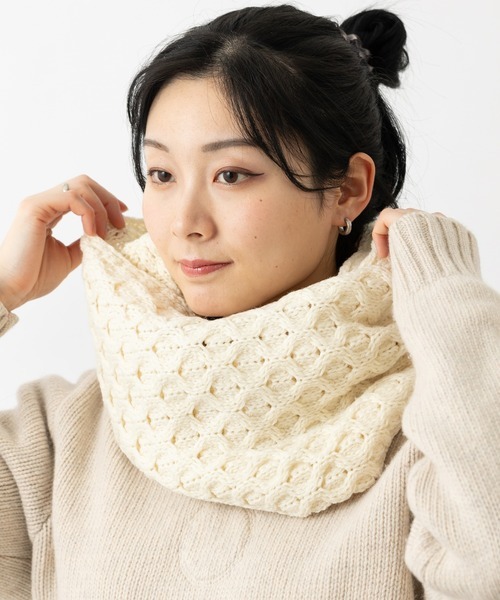 アランウーレンミルズ(aran WOOLLEN MILLS) ハニカム編みメリノウールスヌード