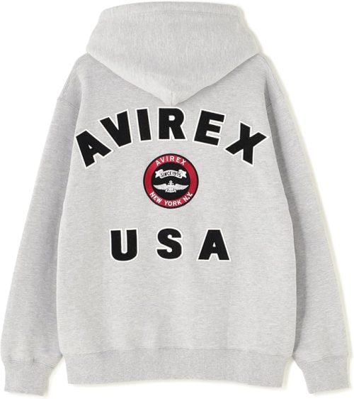 アヴィレックス(AVIREX) VARSITY LOGO SWEAT ZIP UP PARKA