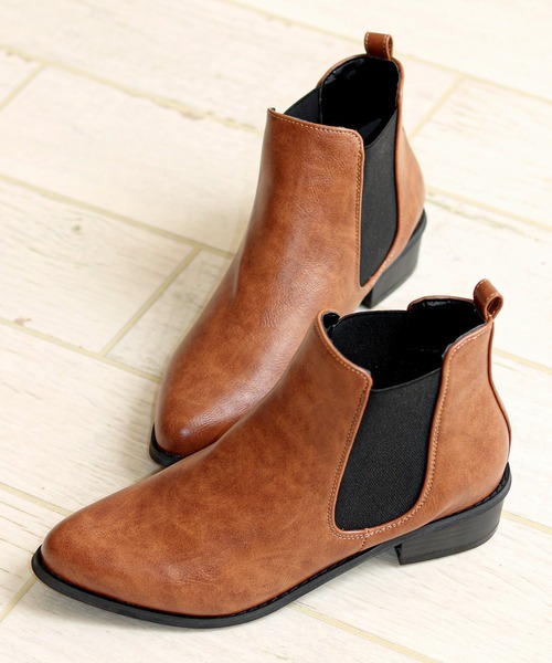 LibertyDoll ポインテッドトゥ サイドゴアショートブーツ