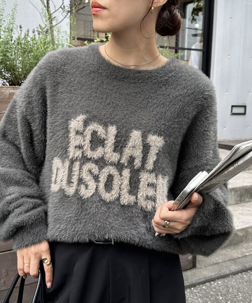 ディスコート(DISCOAT) シャギーショートロゴニット