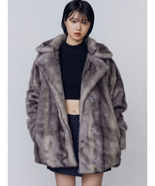 エモダ(EMODA) ミディフェイクファーコート