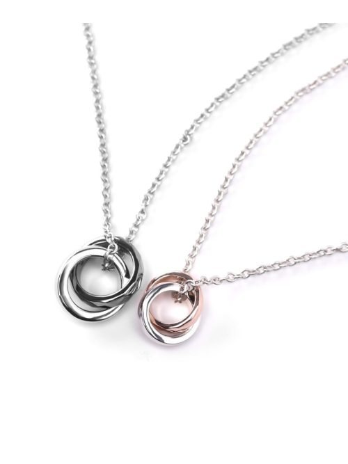 ライオンハート(LION HEART) THE EDGE カッティングダブルリングペアネックレス